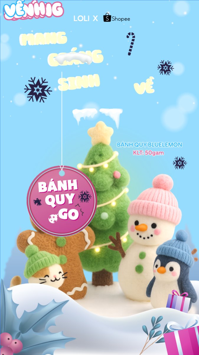 Mẫu Bài post MXH (9:16) Mang giáng sinh về — LayerPic