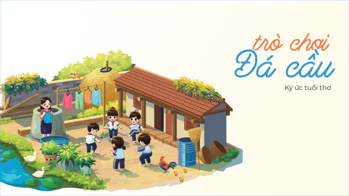 Đá cầu, trò chơi dân gian, truyền thống, Việt Nam, traditional, dễ thương, cute, chibi, hoạt hình, cartoon