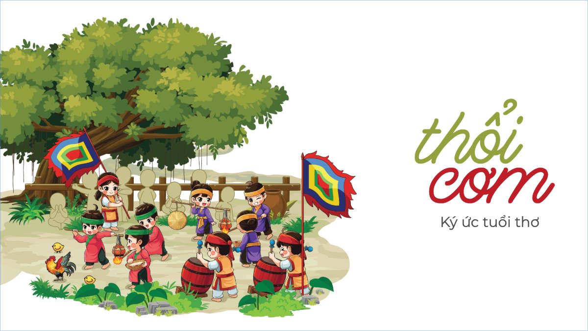 Thổi cơm, trò chơi dân gian, truyền thống, Việt Nam, traditional, dễ thương, cute, chibi, hoạt hình, cartoon