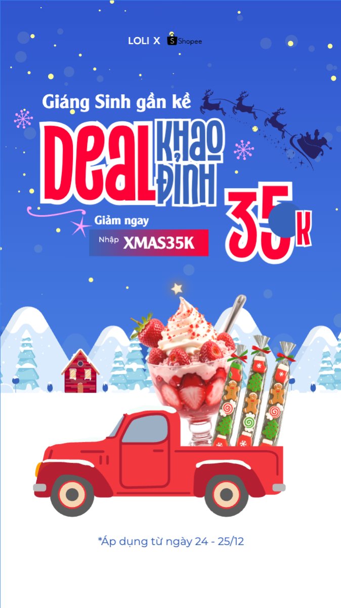 Mẫu Bài post MXH (9:16) Giáng sinh gần kề khao Deal đỉnh — LayerPic