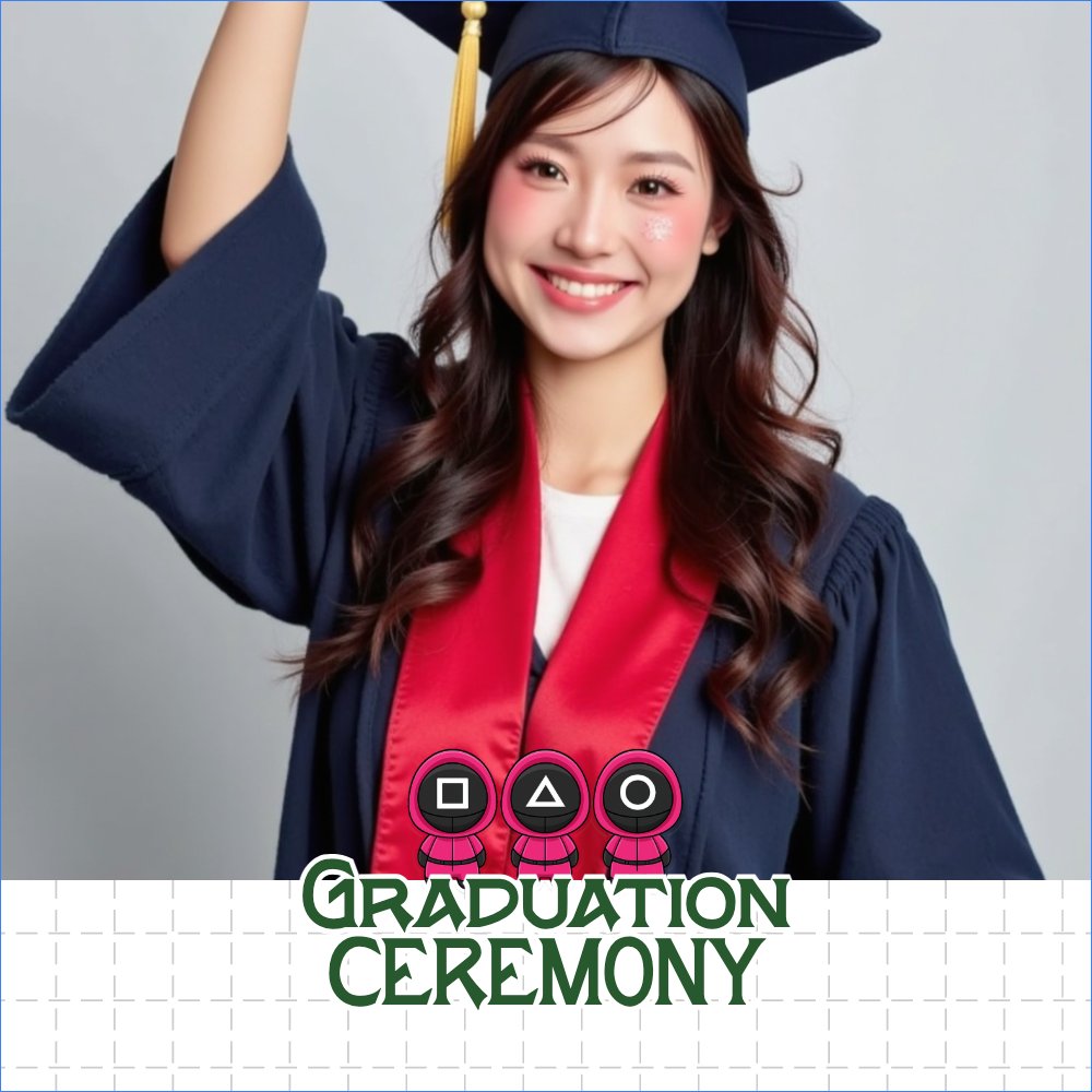 Mẫu Ảnh đại diện - Avatar Tốt nghiệp, kỉ yếu, Graduation, yearbook, sự kiện, event, giáo dục, education, squid game — LayerPic