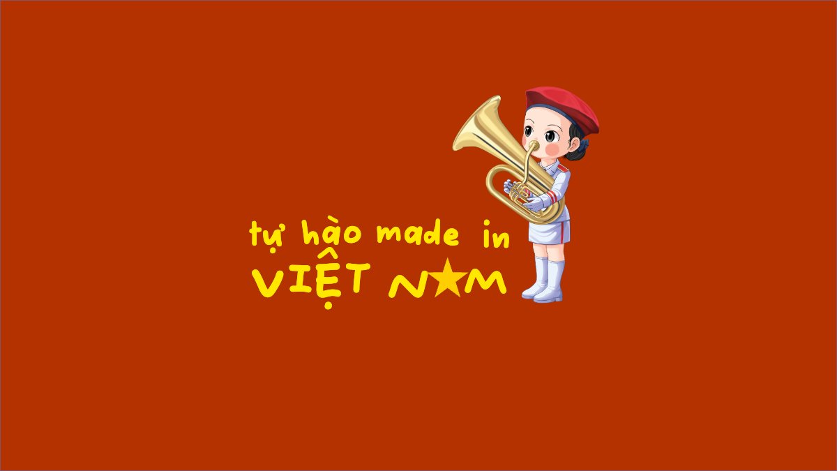 Mẫu Hình nền máy tính 2/9, Quốc Khánh, lễ hội, Việt Nam, sự kiện, dễ thương, cute, chibi, hoạt hình, cartoon — LayerPic