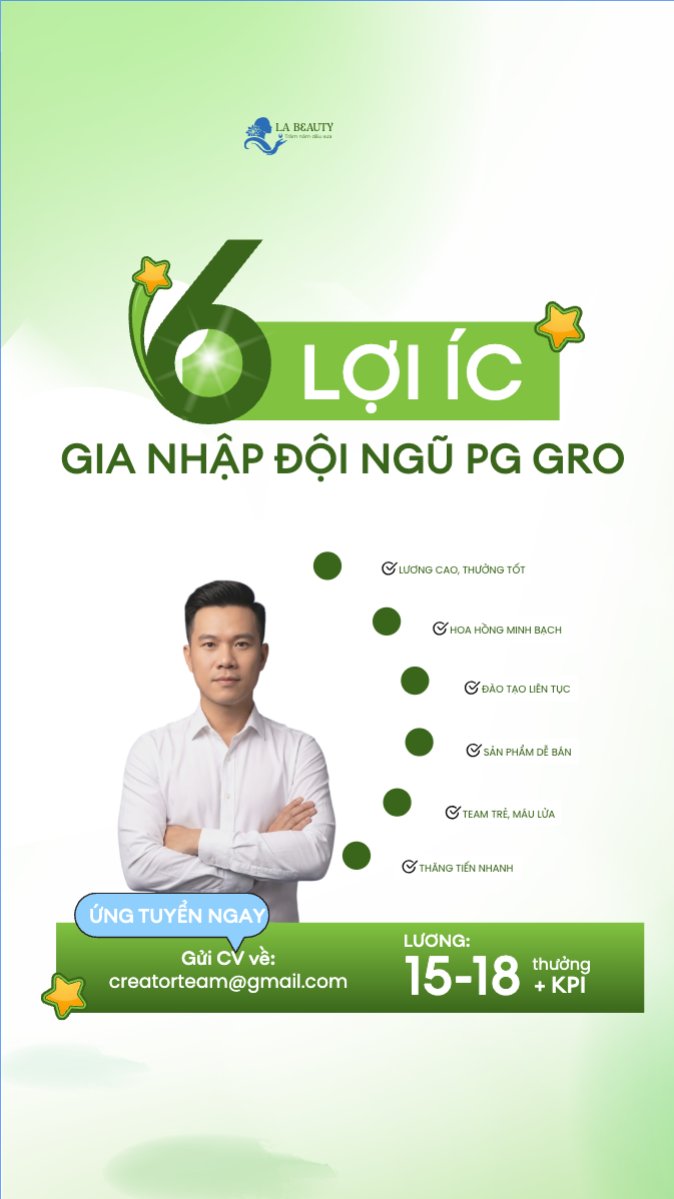 Mẫu Bài post MXH (9:16) 6 lợi ích gia nhập đội ngũ — LayerPic