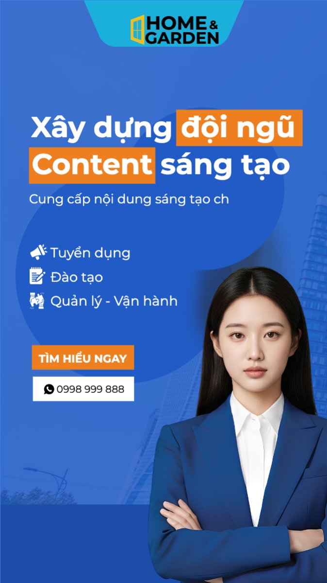 Mẫu Bài post MXH (9:16) Xây dựng đội ngũ Content sáng tạo — LayerPic