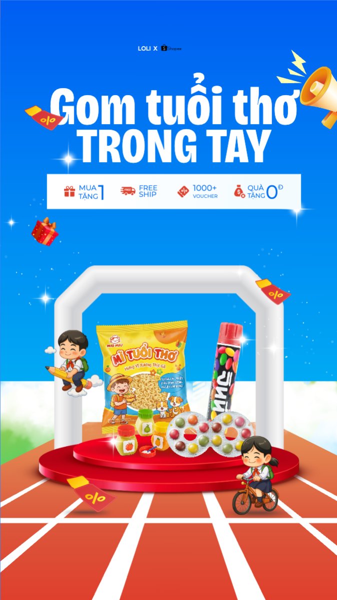 Mẫu Bài post MXH (9:16) Gom tuổi thơ trong tay — LayerPic