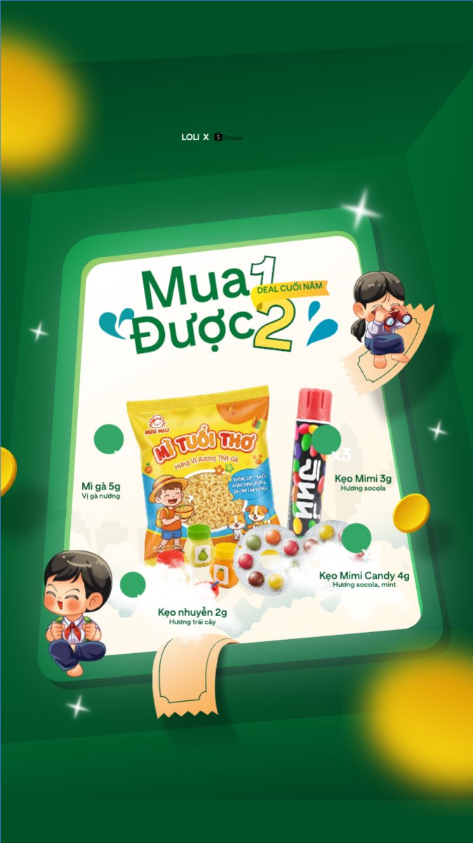 Mẫu Bài post MXH (9:16) Mua 1 được 2 săn sale cuối năm — LayerPic