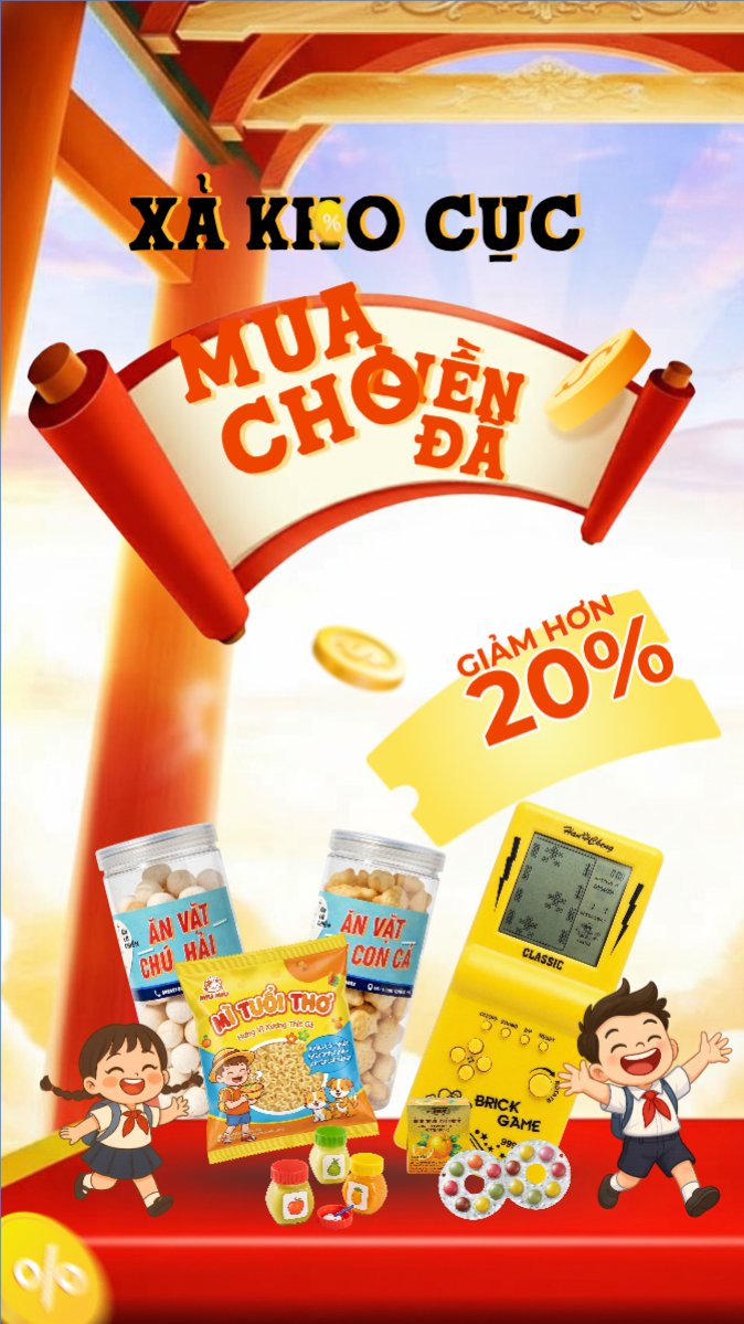 Mẫu Bài post MXH (9:16) Xả kho cực rẻ mua liền cho đã — LayerPic