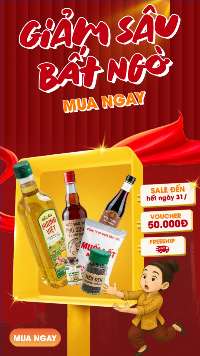 Mẫu Bài post MXH (9:16) Giảm sâu bất ngờ mua ngay đừng chờ — LayerPic