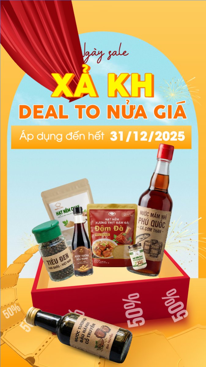 Mẫu Bài post MXH (9:16) Xả kho deal to nửa giá — LayerPic