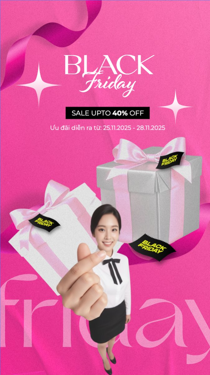 Mẫu Bài post MXH (9:16) Black friday giảm giá — LayerPic