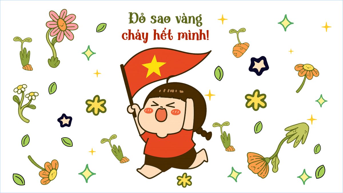 Mẫu Hình nền máy tính 2/9, Quốc Khánh, lễ hội, Việt Nam, sự kiện, dễ thương, cute, chibi, hoạt hình, cartoon — LayerPic