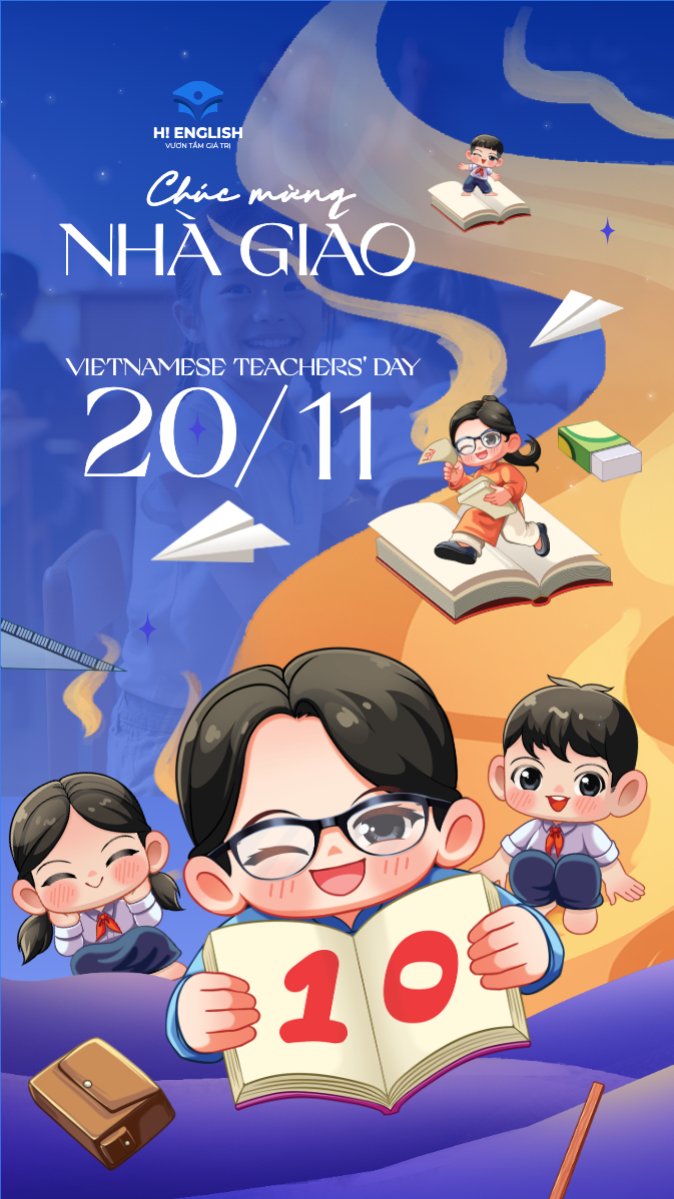 Mẫu Bài post MXH (9:16) Chúc mừng Ngày Nhà Giáo Việt Nam 20/11 — LayerPic