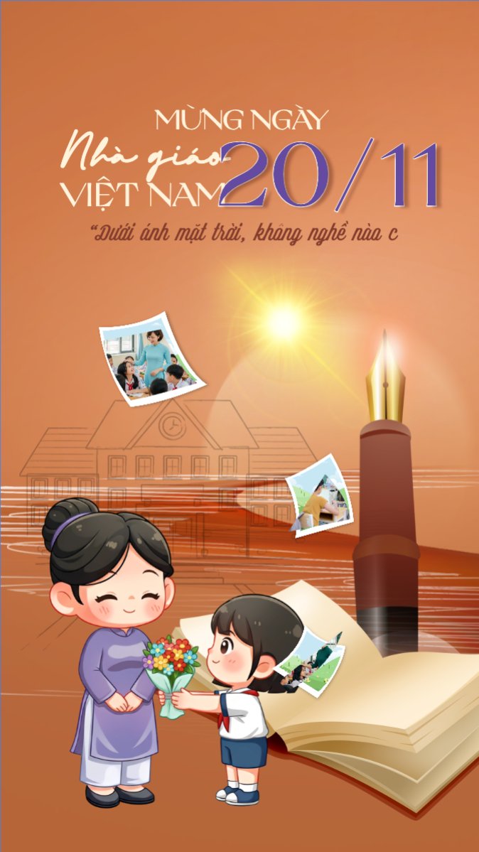 Mẫu Bài post MXH (9:16) Chúc mừng ngày Nhà Giáo 20/11 — LayerPic