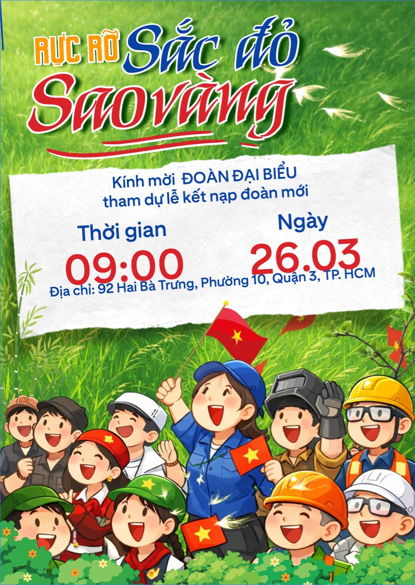 Mẫu Thư mời Rực rỡ sắc đỏ sao vàng — LayerPic