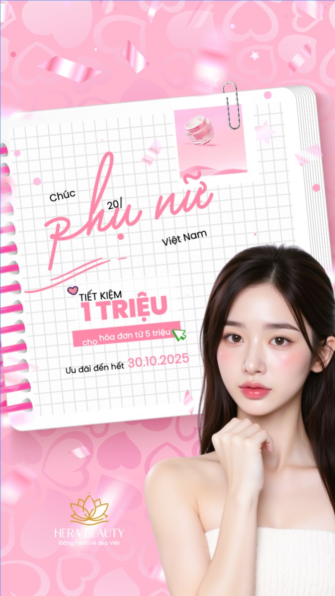 Mẫu Bài post MXH (9:16) 20/10, Ngày phụ nữ Việt Nam, Vietnamese Women's Day, phụ nữ, sự kiện, event, mỹ phẩm, làm đẹp, beauty, hiện đại, modern — LayerPic