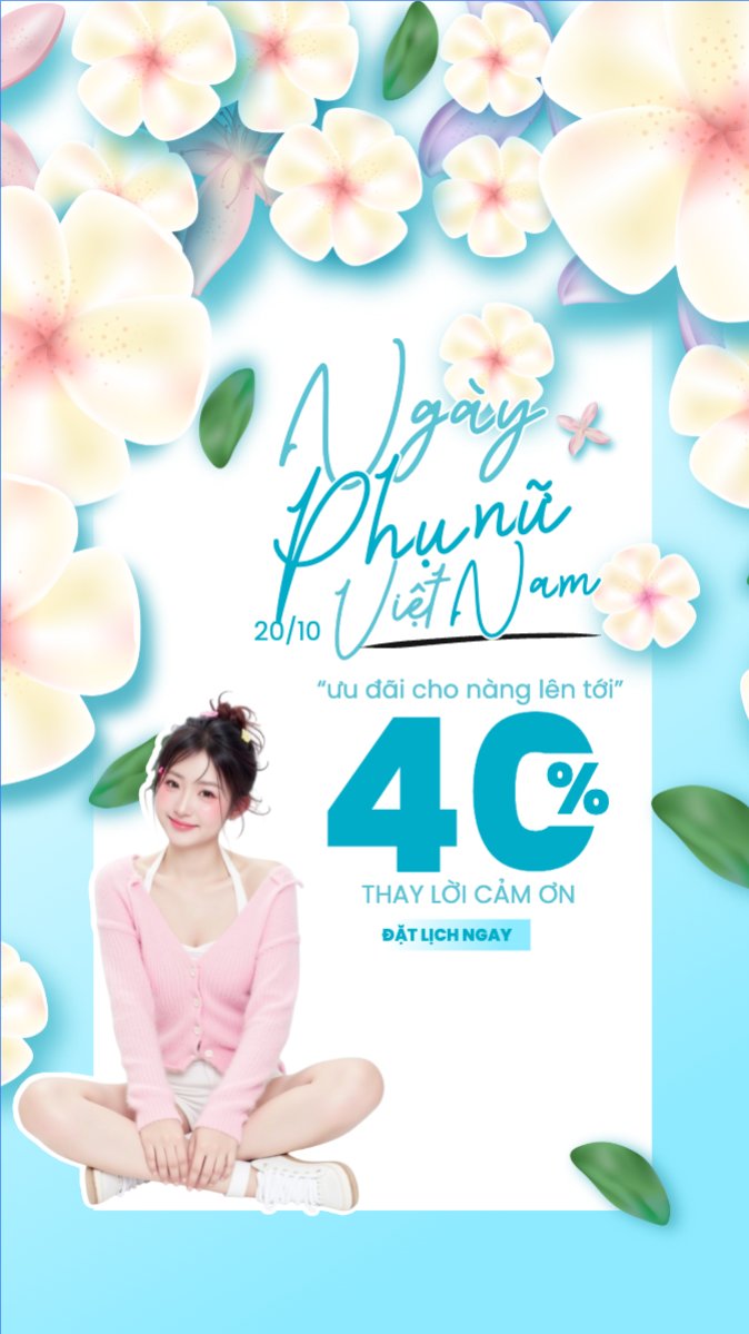 20/10, Ngày phụ nữ Việt Nam, Vietnamese Women's Day, phụ nữ, sự kiện, event, mỹ phẩm, làm đẹp, beauty, hiện đại, modern	