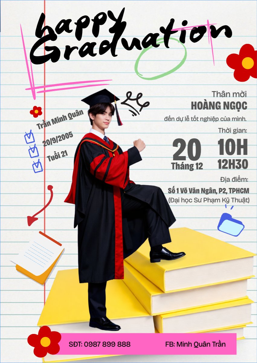 Mẫu Thư mời Thư mời tốt nghiệp — LayerPic