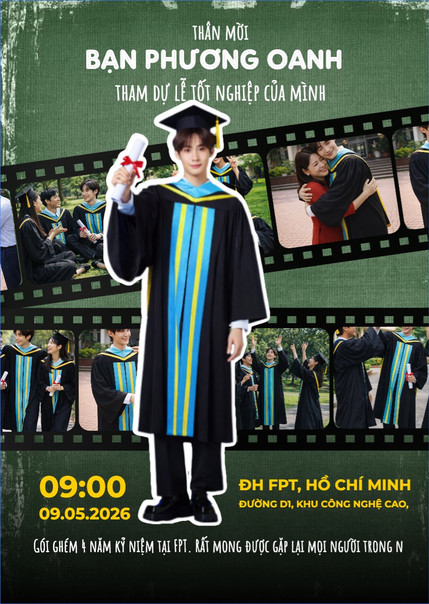 Mẫu Thư mời Kí ức tốt nghiệp — LayerPic