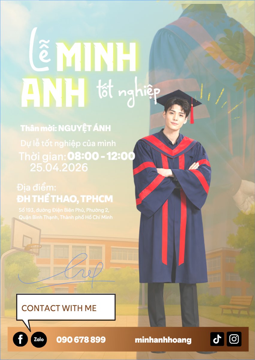 Mẫu Thư mời Dự lễ tốt nghiệp — LayerPic