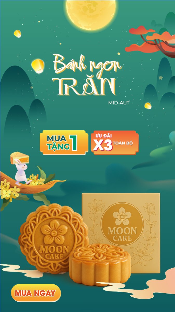 Mẫu Bài post MXH (9:16) Trung thu, Tết Đoàn Viên, mid-autumn festival, sự kiện, event, lễ hội, festival, ẩm thực, food, bánh trung thu, cute, dễ thương — LayerPic
