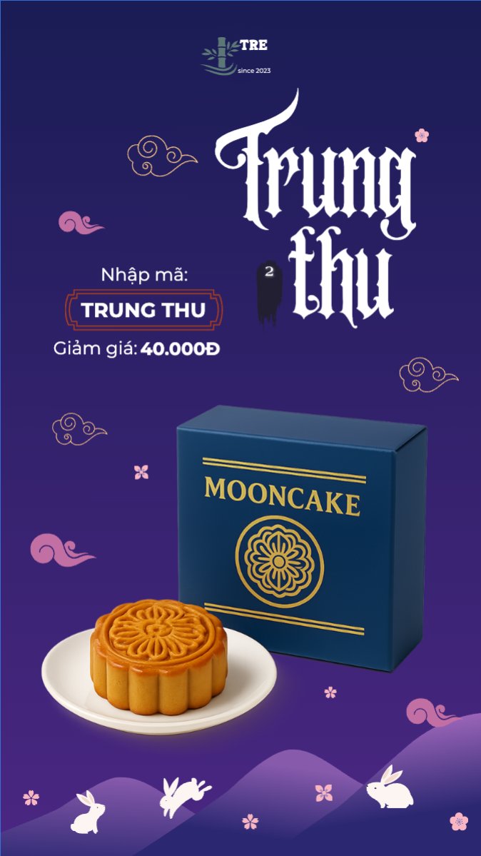 Mẫu Bài post MXH (9:16) Trung thu, Tết Đoàn Viên, mid-autumn festival, sự kiện, event, lễ hội, festival, ẩm thực, food, bánh trung thu, cute, dễ thương — LayerPic
