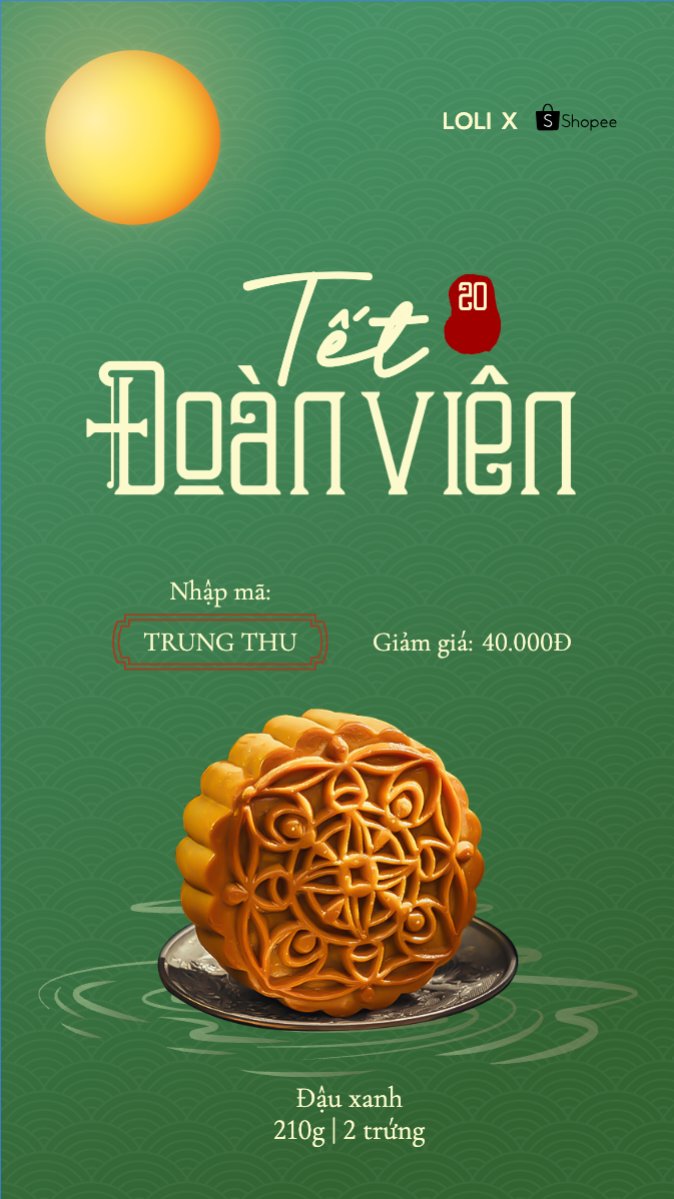 Mẫu Bài post MXH (9:16) Trung thu, Tết Đoàn Viên, mid-autumn festival, sự kiện, ẩm thực, food, event, hiện đại, modern, đơn giản — LayerPic