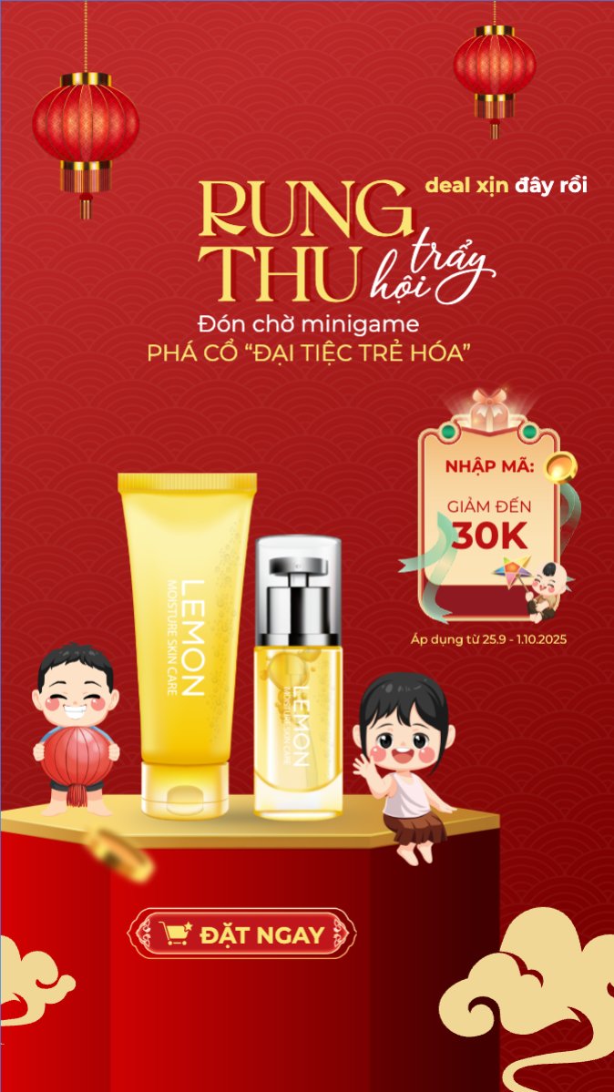 Mẫu Bài post MXH (9:16) Trung thu, Tết Đoàn Viên, mid-autumn festival, sự kiện, làm đẹp, beauty, event, dễ thương, cute, chibi, hoạt hình, cartoon — LayerPic