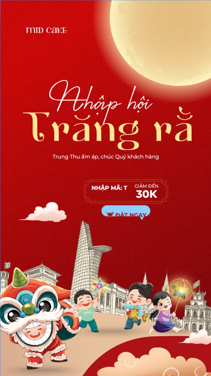 Mẫu Bài post MXH (9:16) Trung thu, Tết Đoàn Viên, mid-autumn festival, sự kiện, làm đẹp, beauty, event, dễ thương, cute, chibi, hoạt hình, cartoon — LayerPic