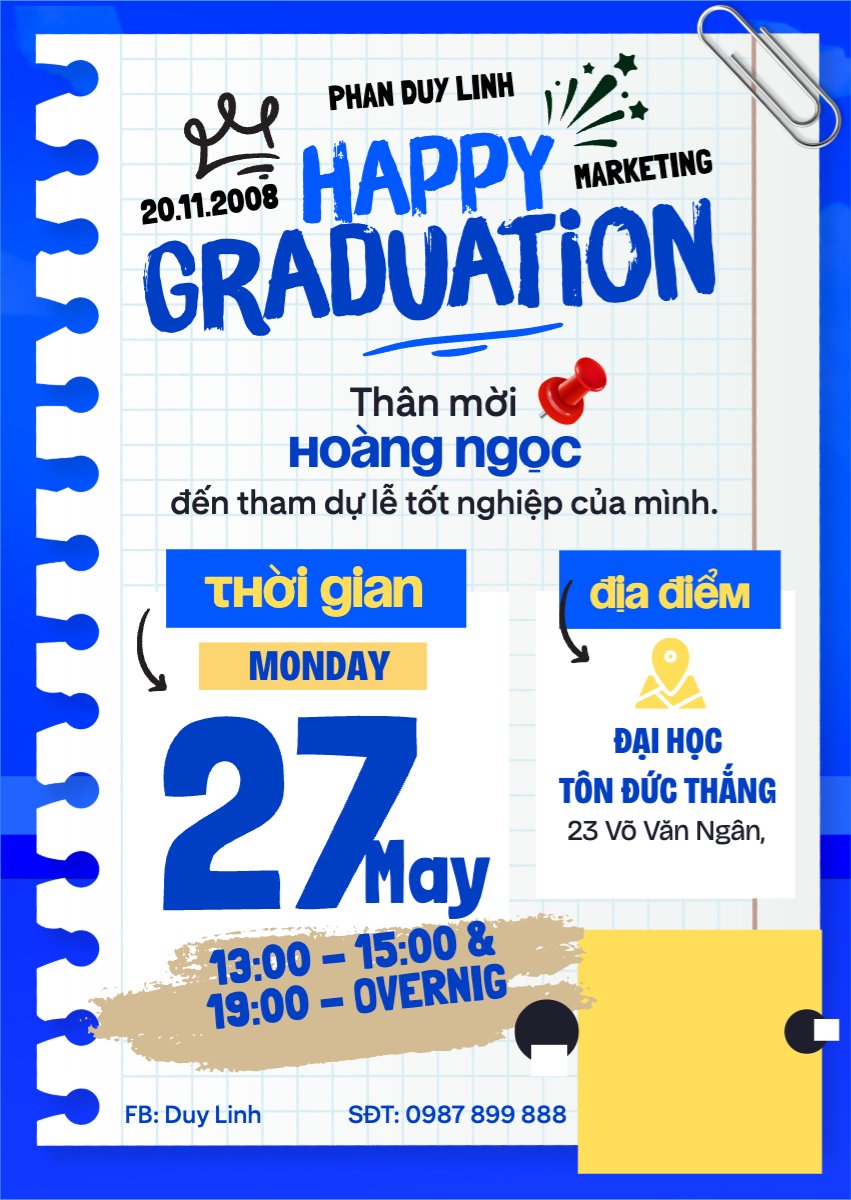 Mẫu Thư mời Thư mời tốt nghiệp — LayerPic