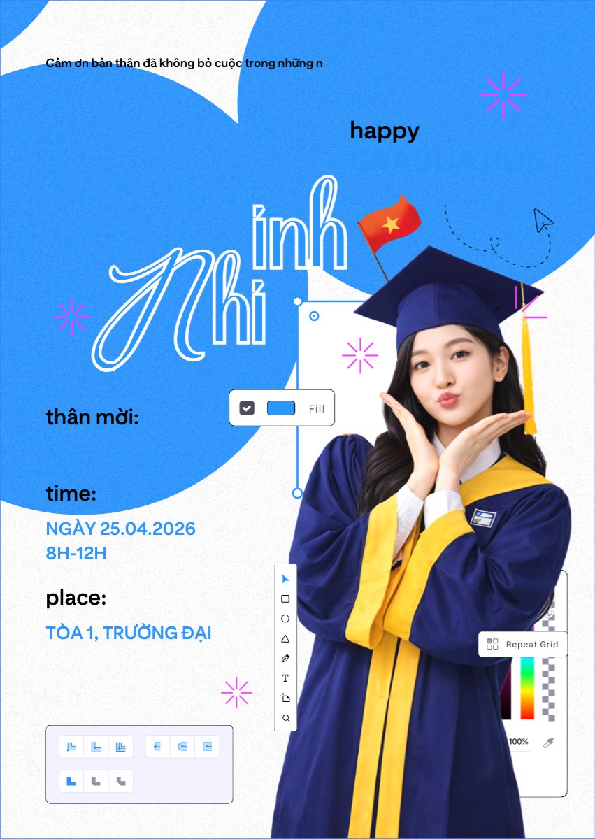 Mẫu Thư mời Happy Graduation — LayerPic