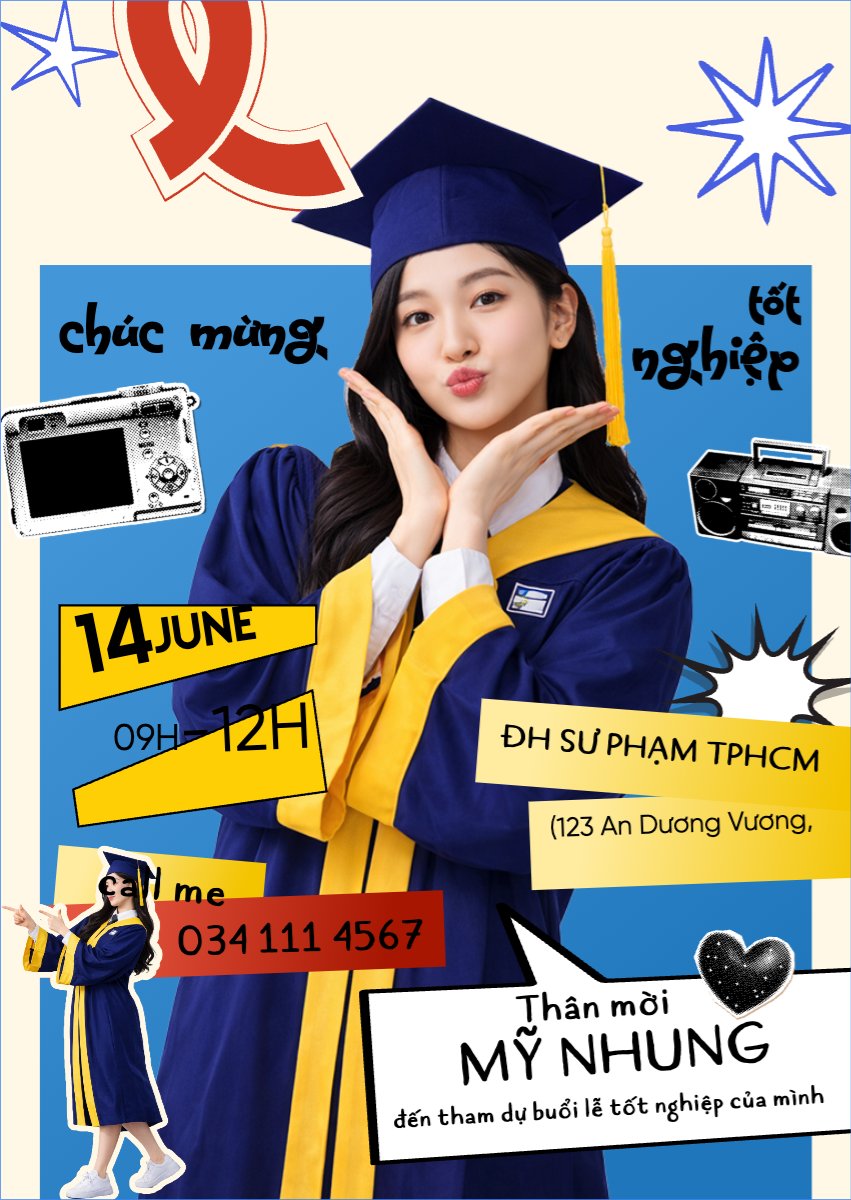 Mẫu Thư mời Thư mời tốt nghiệp — LayerPic