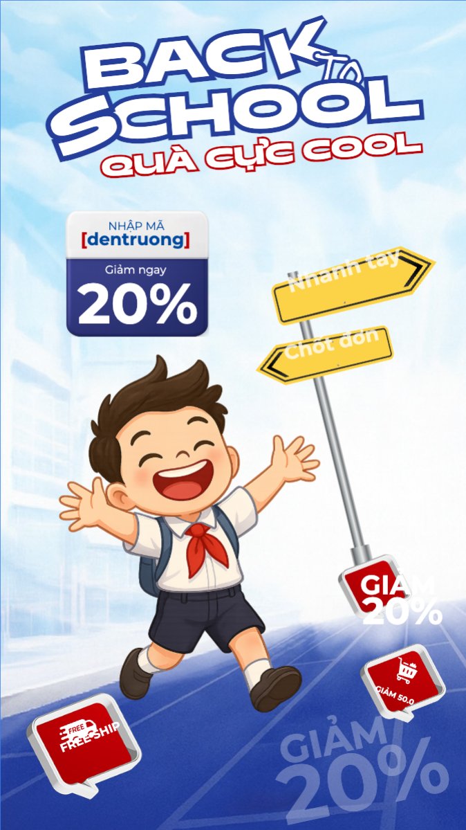 Mẫu Bài post MXH (9:16) Tựu trường, đến trường, nhập học, giáo dục, education, school, trường học, dễ thương, cute, chibi, hoạt hình, cartoon — LayerPic