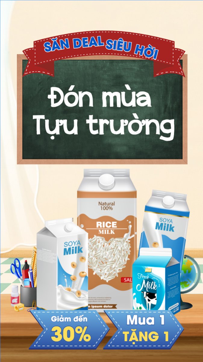Mẫu Bài post MXH (9:16) Tựu trường, đến trường, nhập học, giáo dục, education, school, trường học, hiện đại, modern — LayerPic