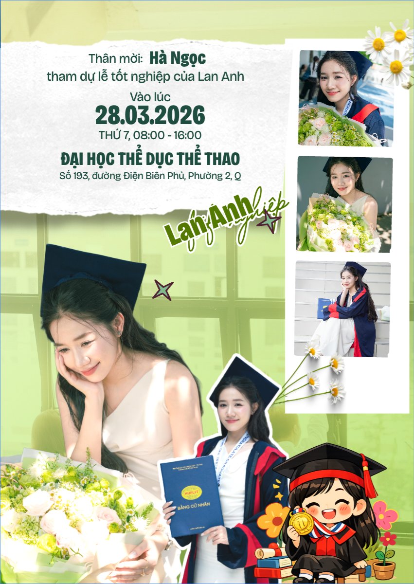 Mẫu Thư mời Chúc mừng tốt nghiệp — LayerPic