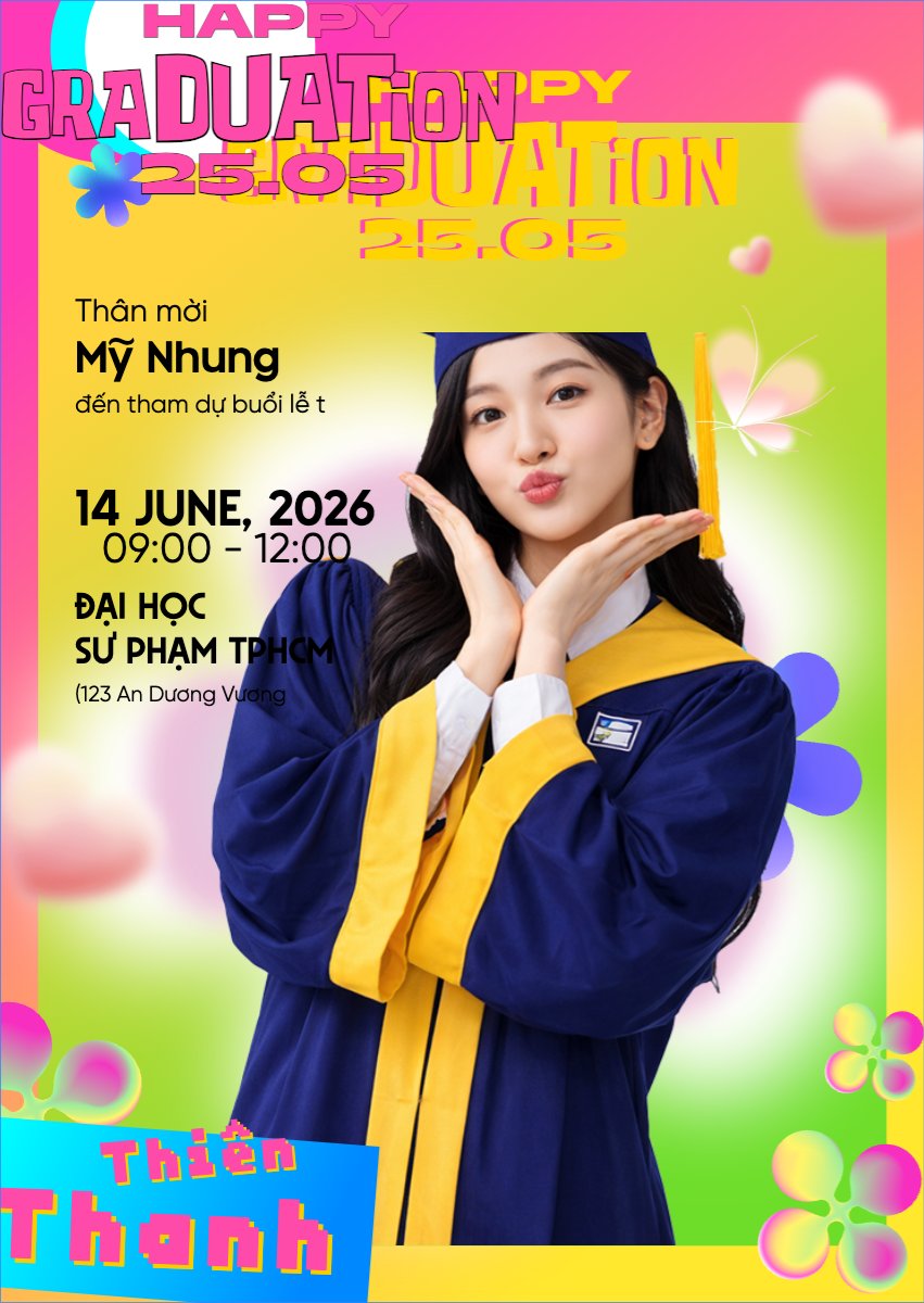 Mẫu Thư mời Thư mời tốt nghiệp — LayerPic