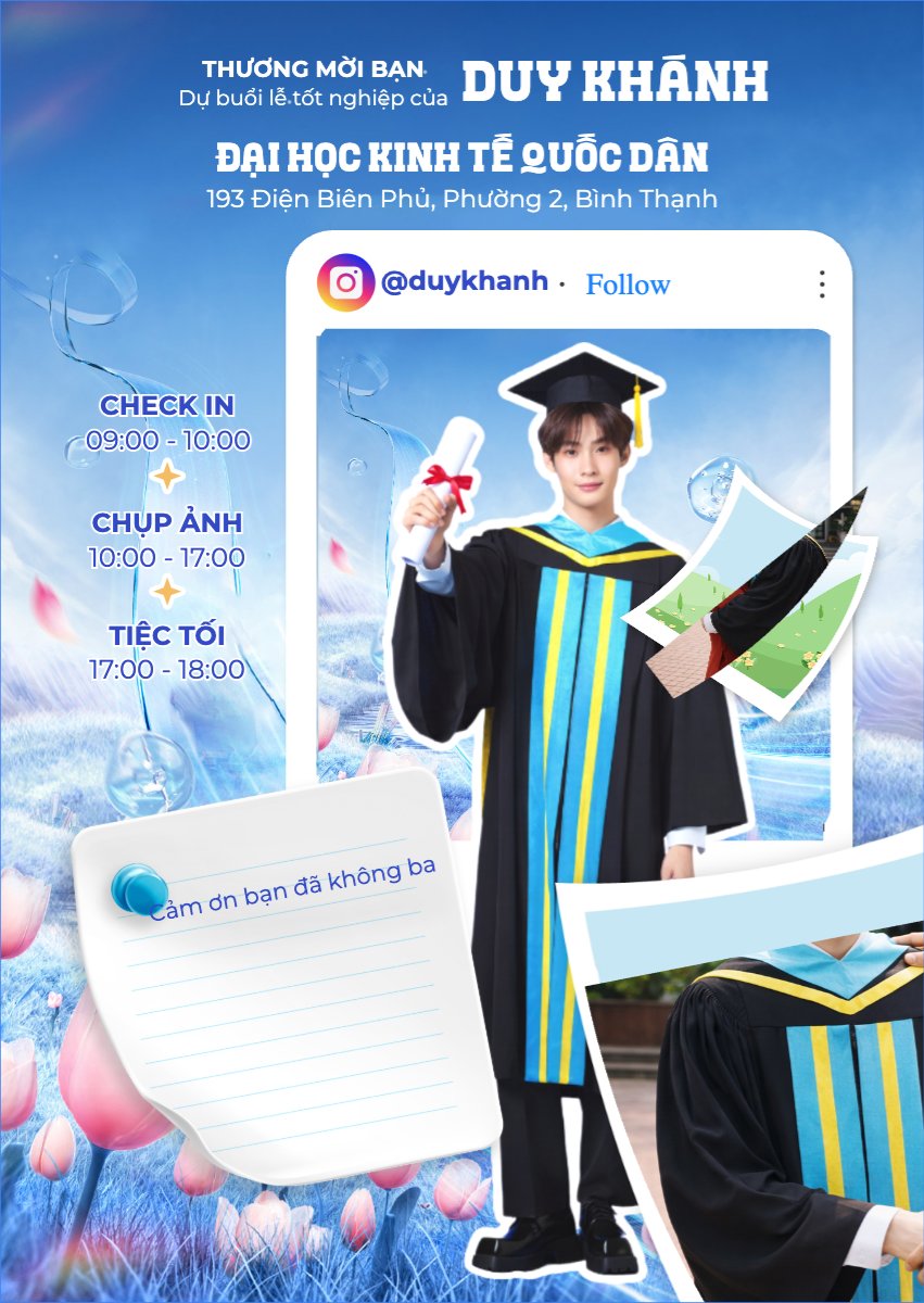 Mẫu Thư mời Chúc mừng tốt nghiệp — LayerPic