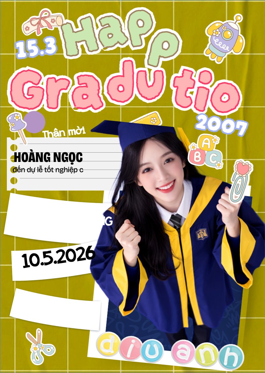 Mẫu Thư mời Thư mời tốt nghiệp — LayerPic