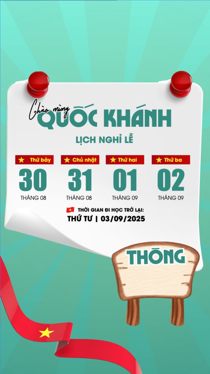 Mẫu Bài post MXH (9:16) 2/9, Quốc Khánh, lễ hội, thông báo, lịch nghỉ, Việt Nam, sự kiện, event, hiện đại, modern — LayerPic