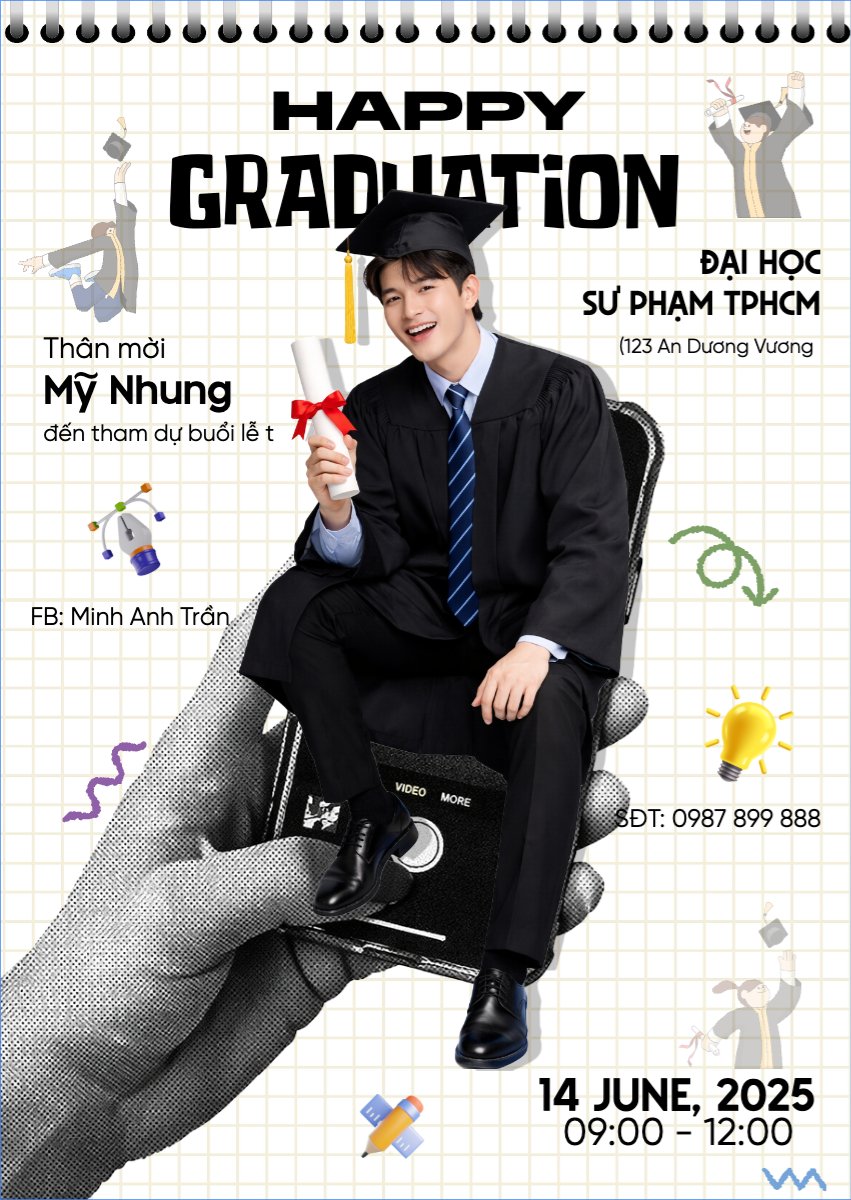 Mẫu Thư mời Thư mời tốt nghiệp — LayerPic