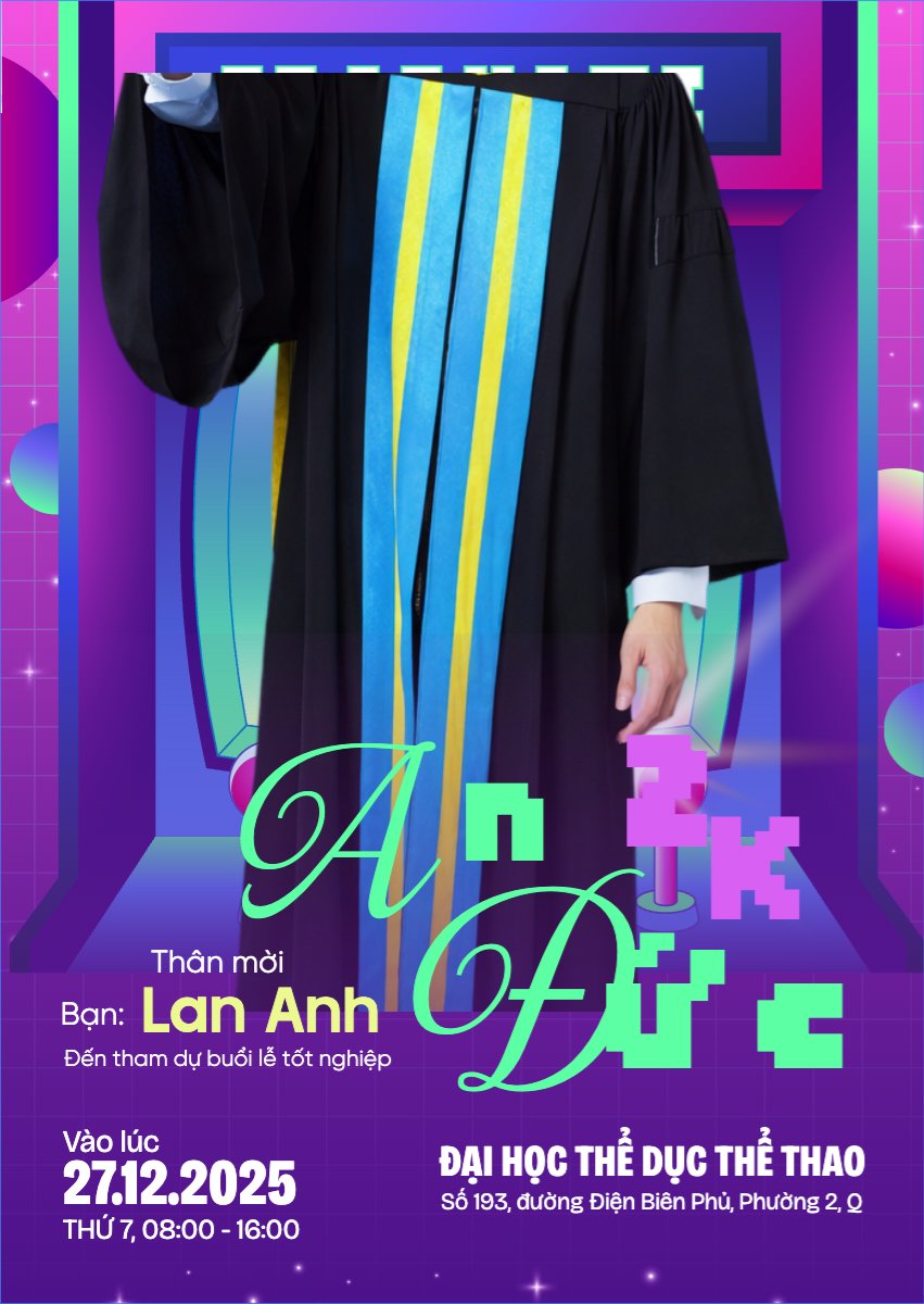 Mẫu Thư mời Thư mời tốt nghiệp — LayerPic