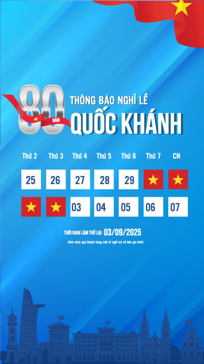 	2/9, Quốc Khánh, lễ hội, thông báo, lịch nghỉ, Việt Nam, sự kiện, event, hiện đại, modern
