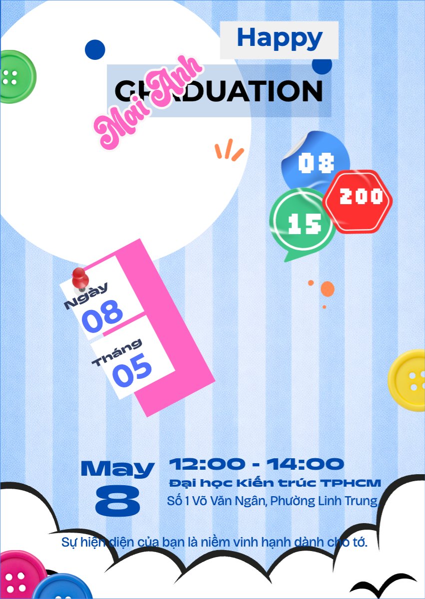 Mẫu Thư mời Happy Graduation — LayerPic