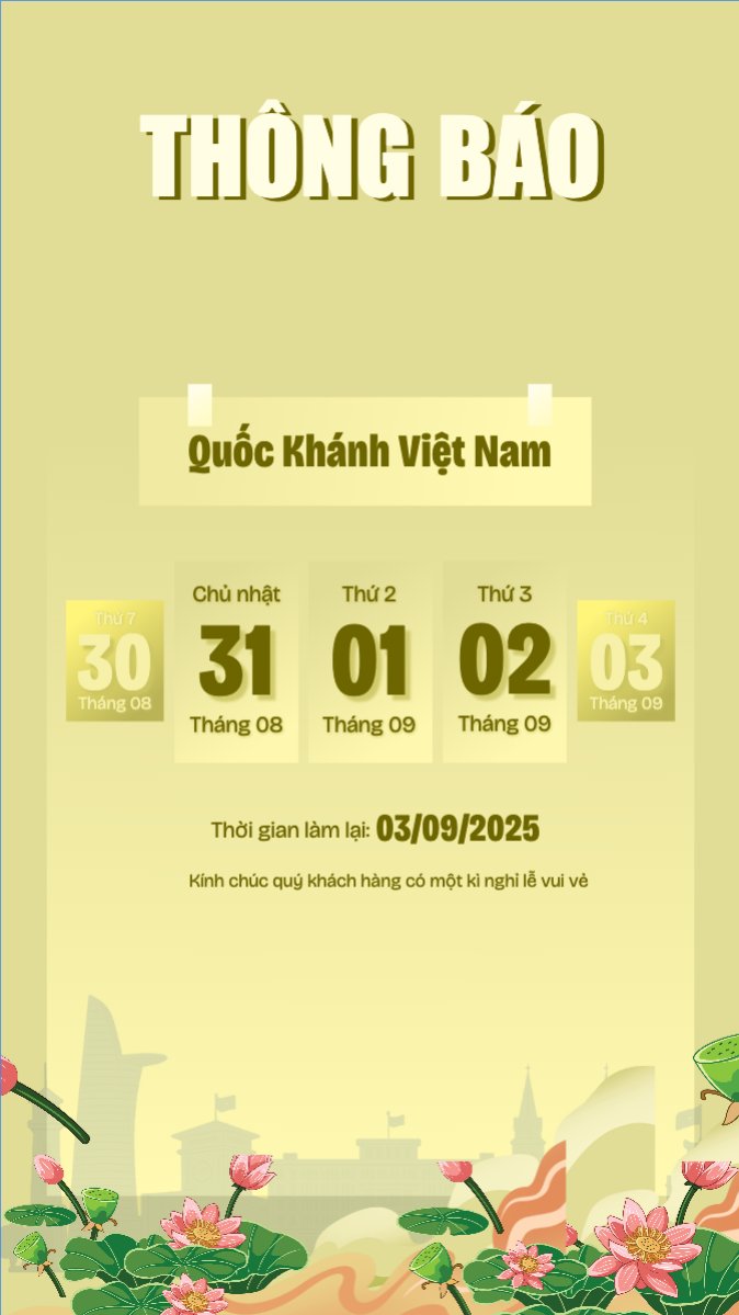 2/9, Quốc Khánh, lễ hội, thông báo, lịch nghỉ, Việt Nam, sự kiện, event, hiện đại, modern