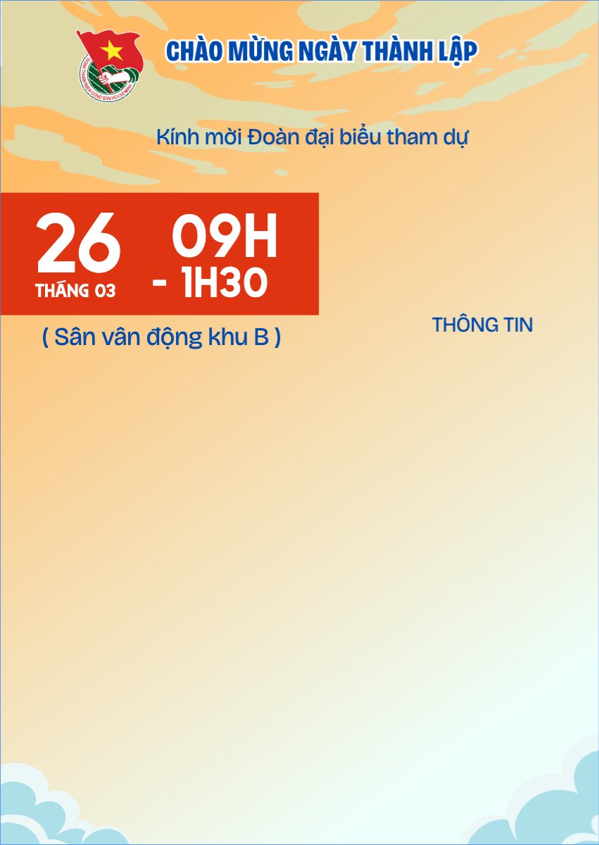 Mẫu Thư mời Chào mừng thành lập Đoàn mới — LayerPic