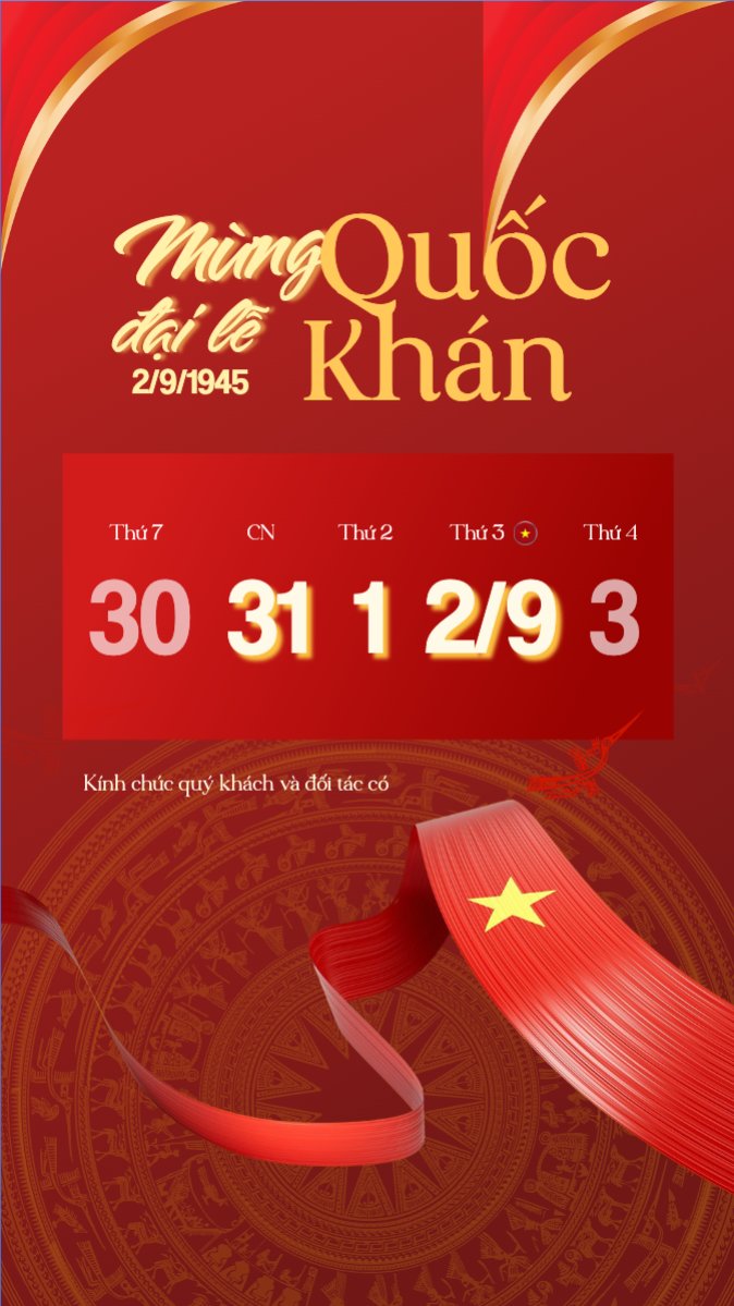 2/9, Quốc Khánh, lễ hội, thông báo, lịch nghỉ, Việt Nam, sự kiện, event, hiện đại, modern