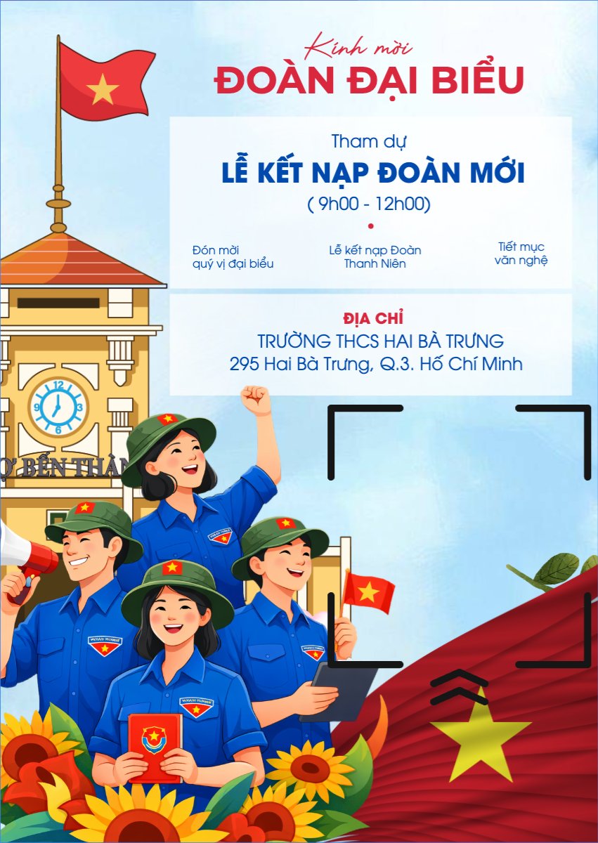 Mẫu Thư mời Lễ kết nạp đoàn mới — LayerPic