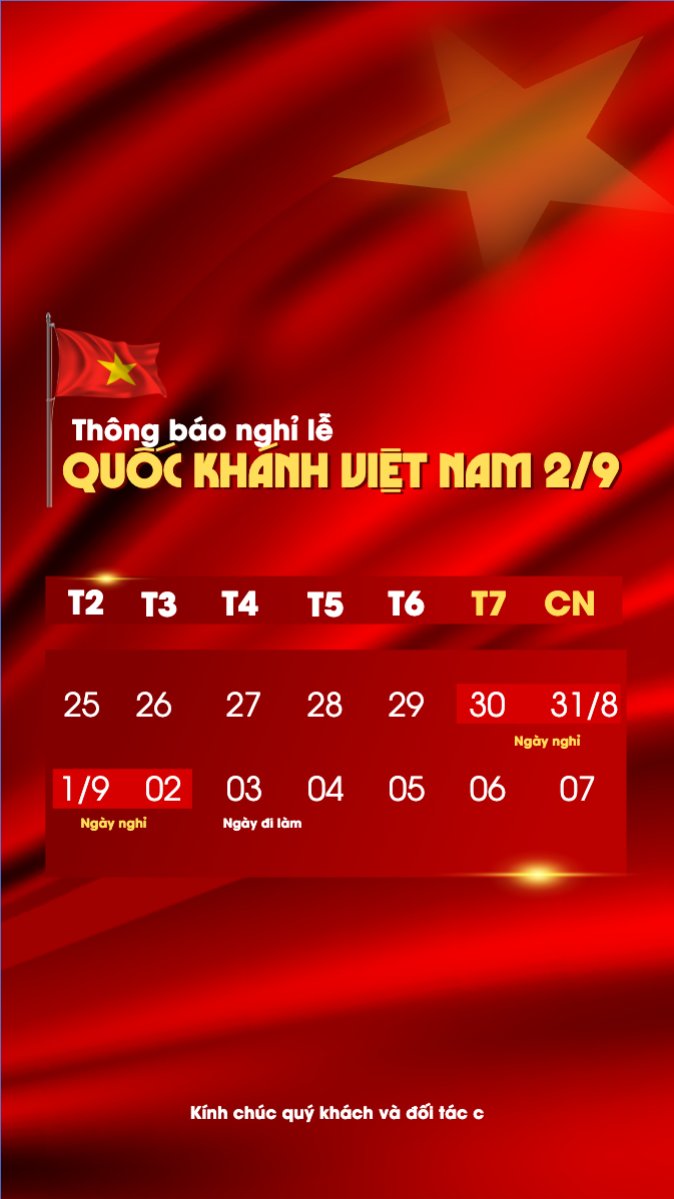 Mẫu Bài post MXH (9:16) 2/9, Quốc Khánh, lễ hội, thông báo, lịch nghỉ, Việt Nam, sự kiện, event, hiện đại, modern — LayerPic