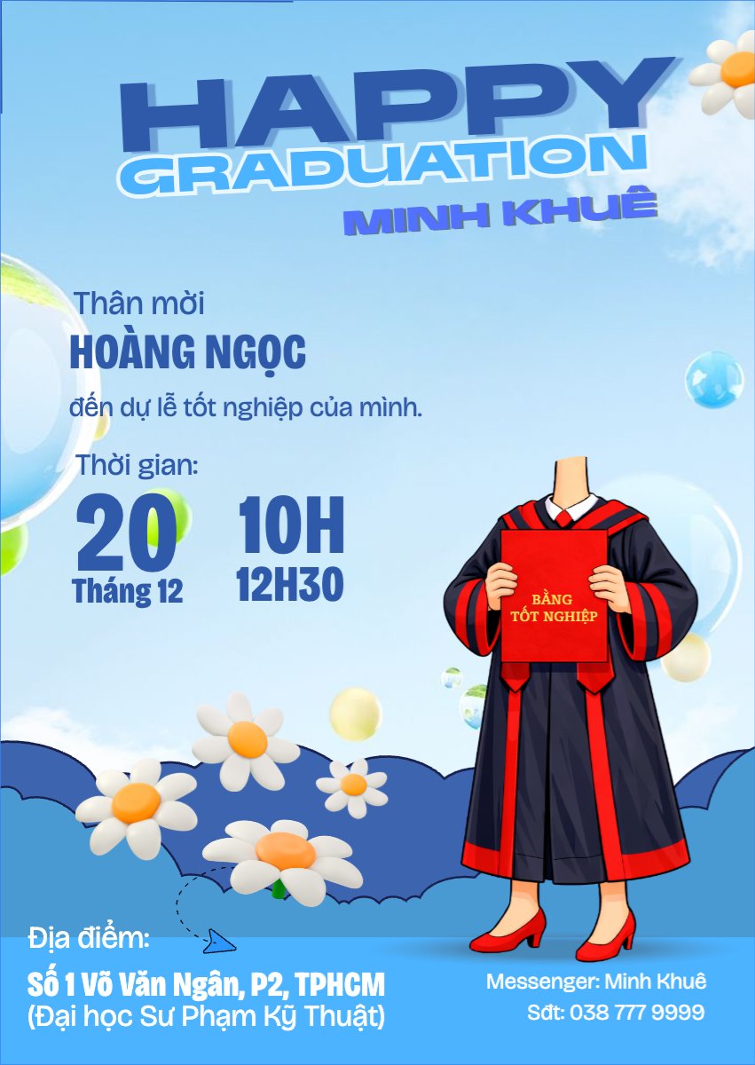 Mẫu Thư mời Happy Grduation — LayerPic