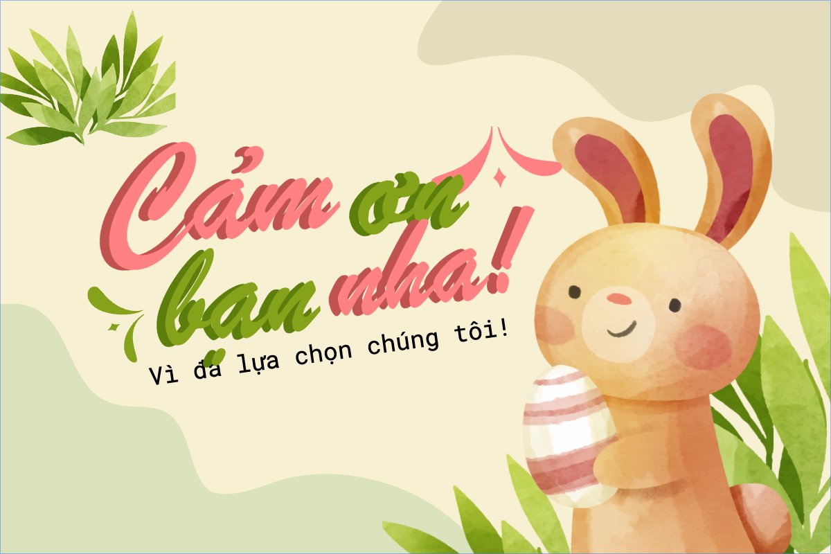 Mẫu Thank you card Dễ thương, cute, chibi, hoạt hình, cartoon — LayerPic