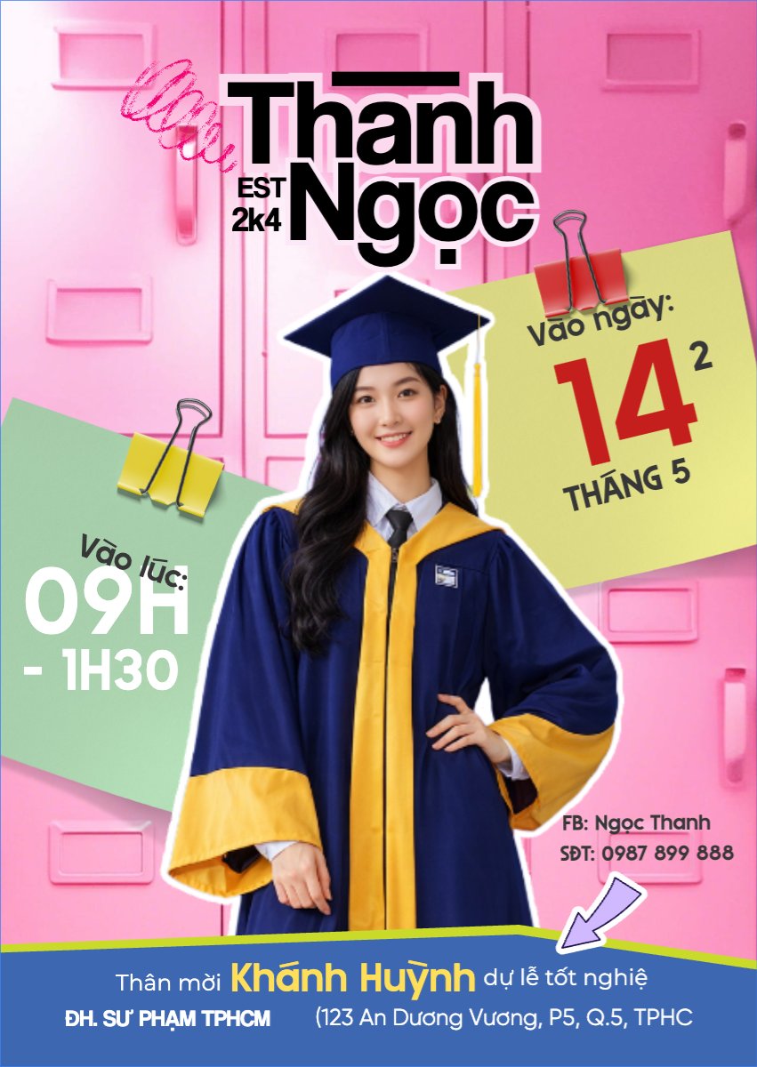 Mẫu Thư mời Graduation — LayerPic
